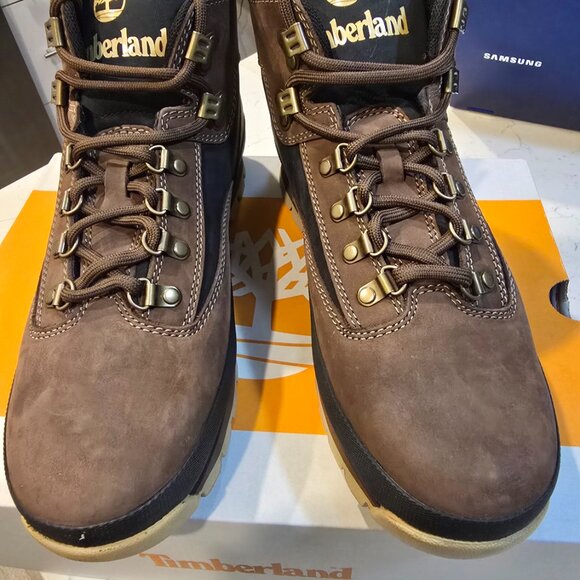 Timberland Euro Hiker Mid - Men's Winter Boots Grey/Black/Brown Size 10 NEW - Picture 4 of 16